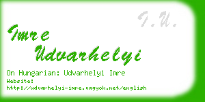 imre udvarhelyi business card